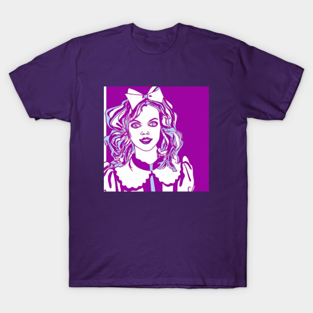 Crazy Purple Alice in Wonderland T-Shirt by Star Scrunch